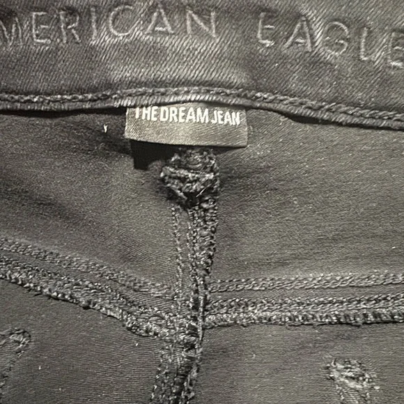 American Eagle Outfitters Black Skinny Jeans with Distressed Details - Picture 4 of 7